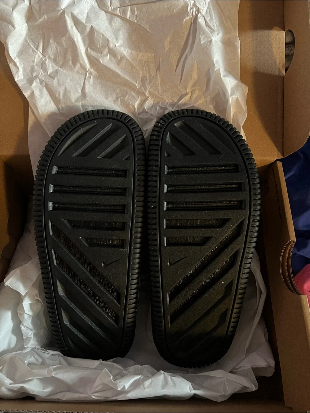 Nike Kids Black Slide Sandals - Cushioned Footbed